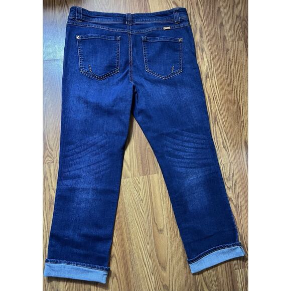 Inc Denim Reg Fit Straight Leg Jeans Women's Size 12 Med Blue Wash Cotton Blend - Picture 7 of 10